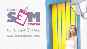 Caoa do Fiquei sem crachá com a logo e foto Luana Franco