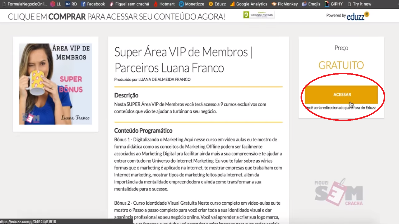 Conteúdo programático dos meus super bônus.