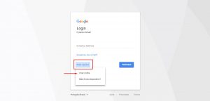 Página do Gmail.