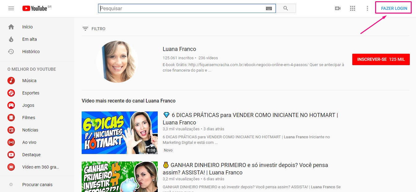 Como criar um canal do Youtube de sucesso.