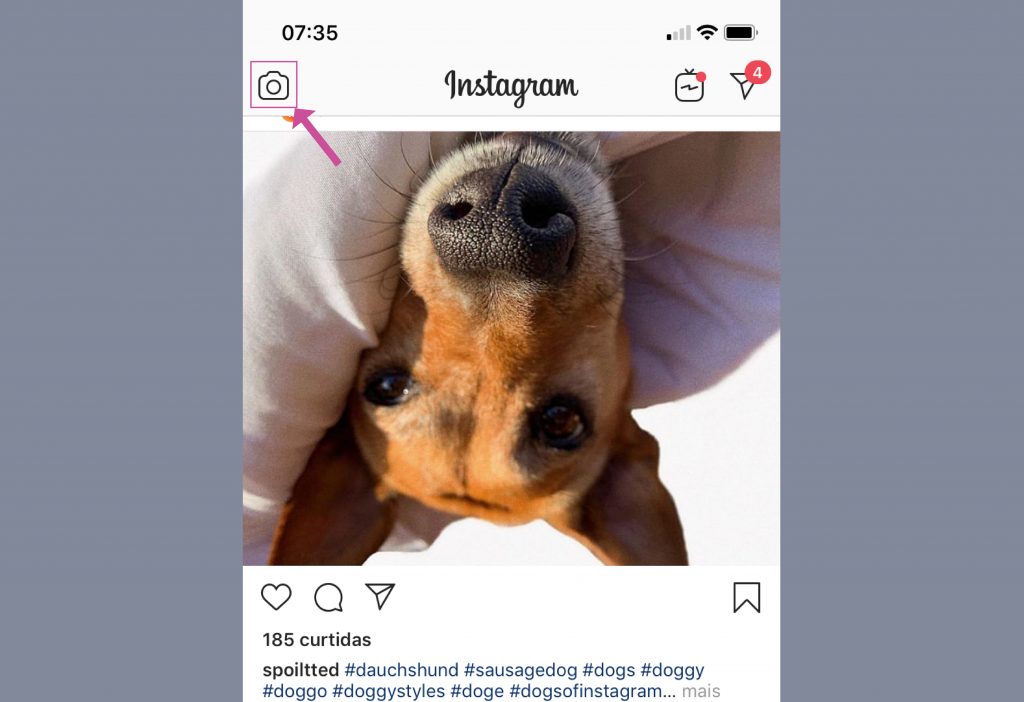 primeiro passo 1024x702 - Como Usar o Stories do Instagram para Iniciantes